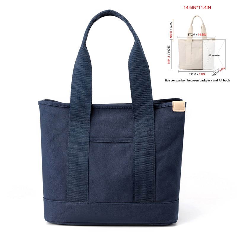 Calendarm [Japanese handmade] Large capacity multi-pocket handbag