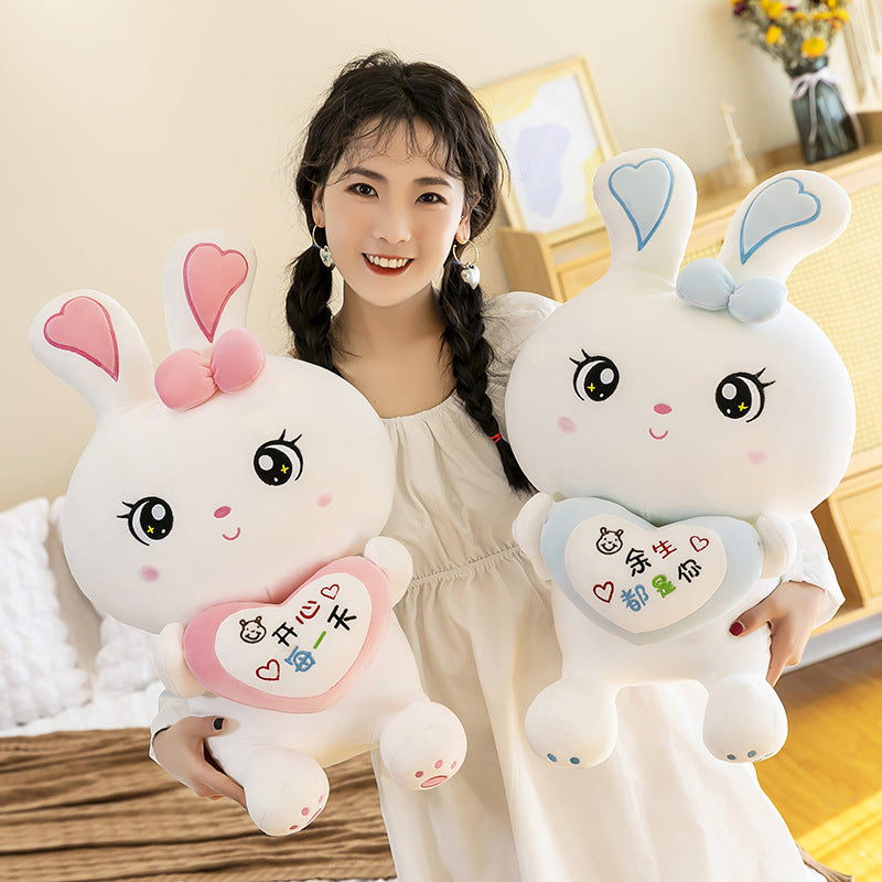 Cartoon Cute Fruit Love Rabbit Plush Doll Filled Sofa Pillow