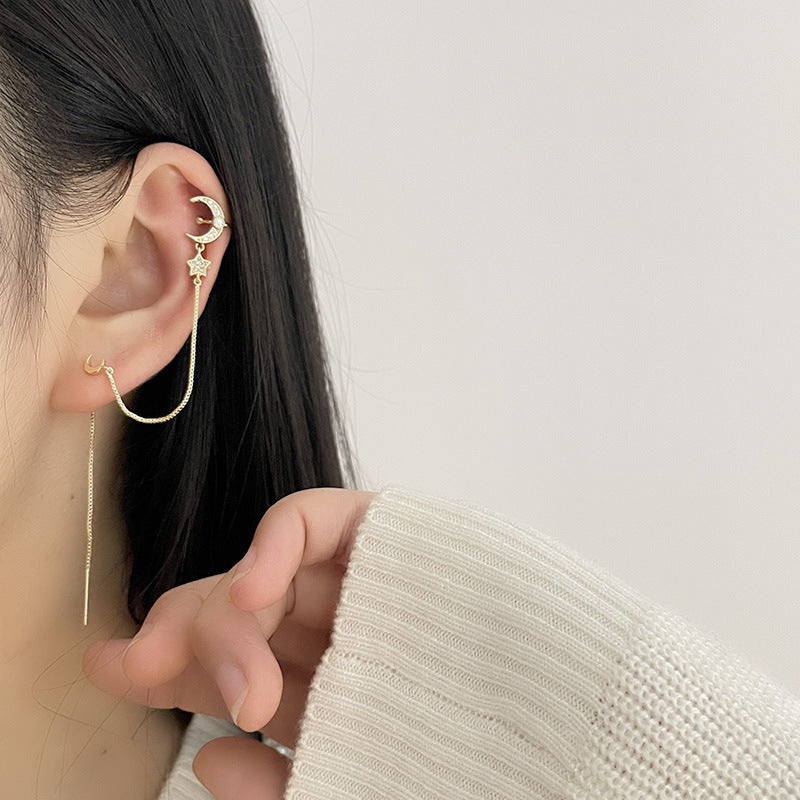 Celestial Star And Moon Earrings