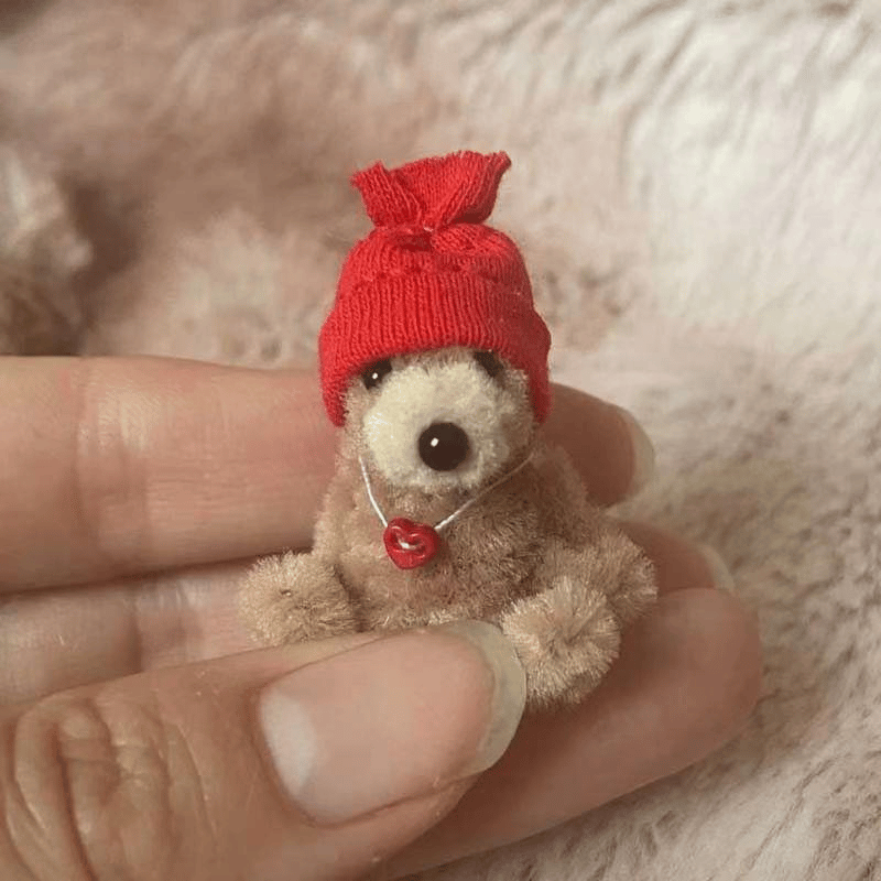 Centennialvote Tiny Handmade Teddy Bear