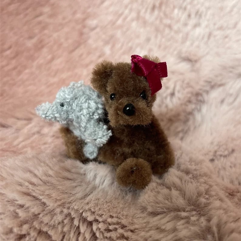 Centennialvote Tiny Handmade Teddy Bear