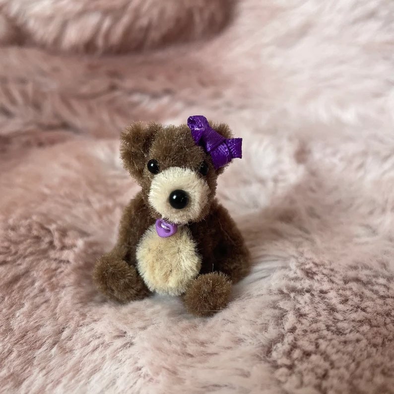 Centennialvote Tiny Handmade Teddy Bear