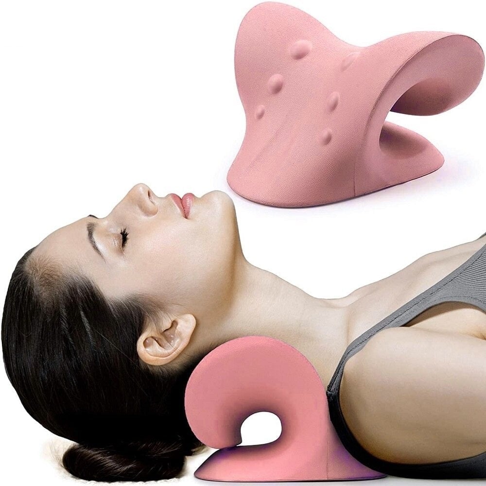 Cervical Neck Traction Pillow- For Neck Pain Relief