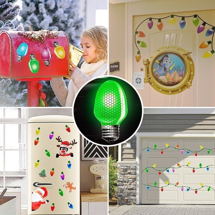 Christmas 49%discount-Magnet Reflective Light Bulb Decorations