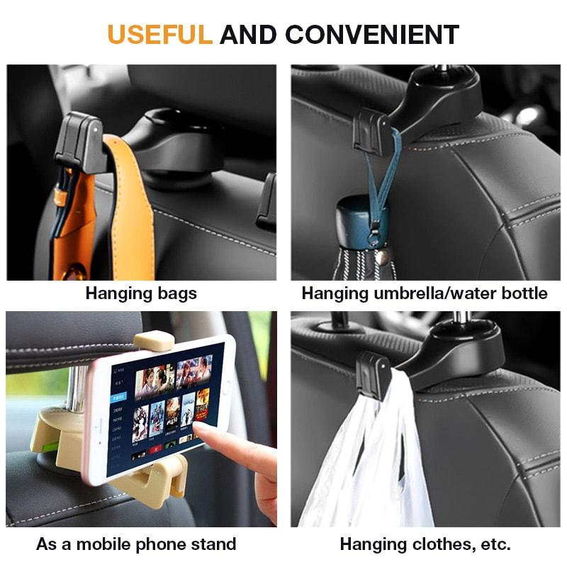 Christmas Hot Sale 70% OFF - 2 in 1 Car Headrest Hidden Hook