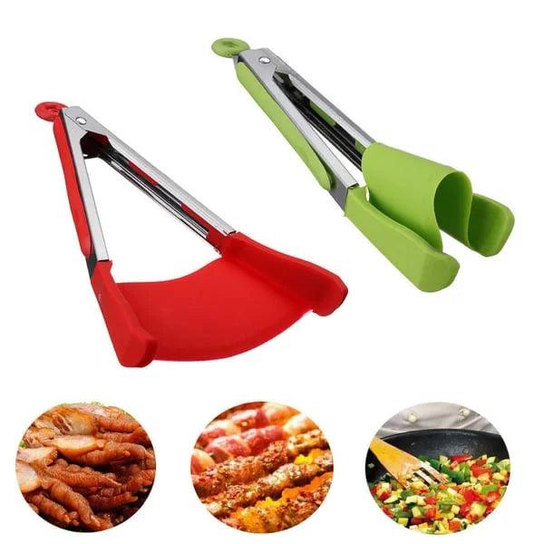 (Christmas Sale) 2-in-1 Spatula & Tongs