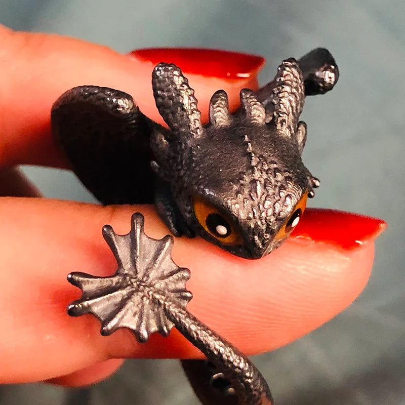 (Christmas Sale Buy 1 Get 1 Free) Adjustable Toothless Couple Rings