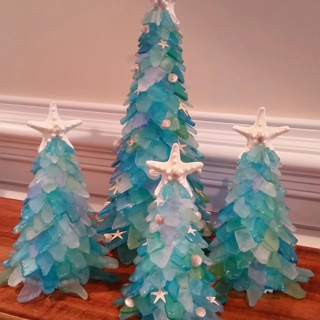 CHRISTMAS SEA GLASS TREE