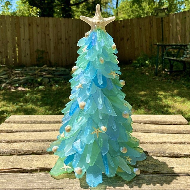 CHRISTMAS SEA GLASS TREE