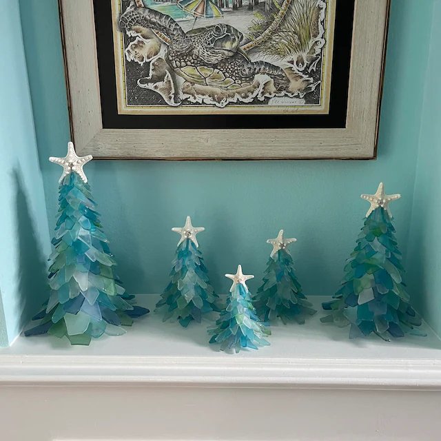 CHRISTMAS SEA GLASS TREE