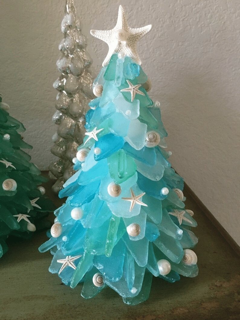 CHRISTMAS SEA GLASS TREE