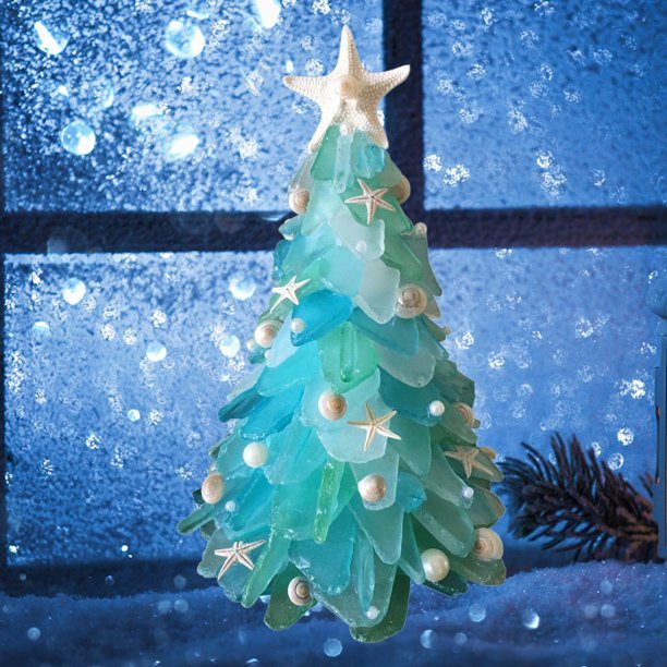 CHRISTMAS SEA GLASS TREE