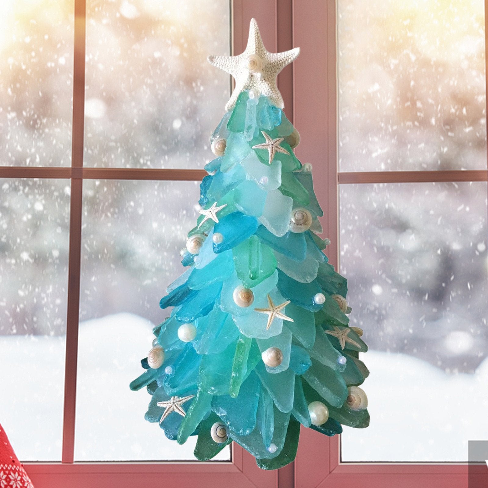 CHRISTMAS SEA GLASS TREE