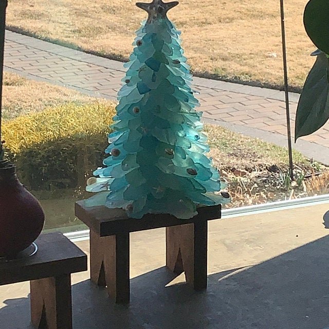 CHRISTMAS SEA GLASS TREE