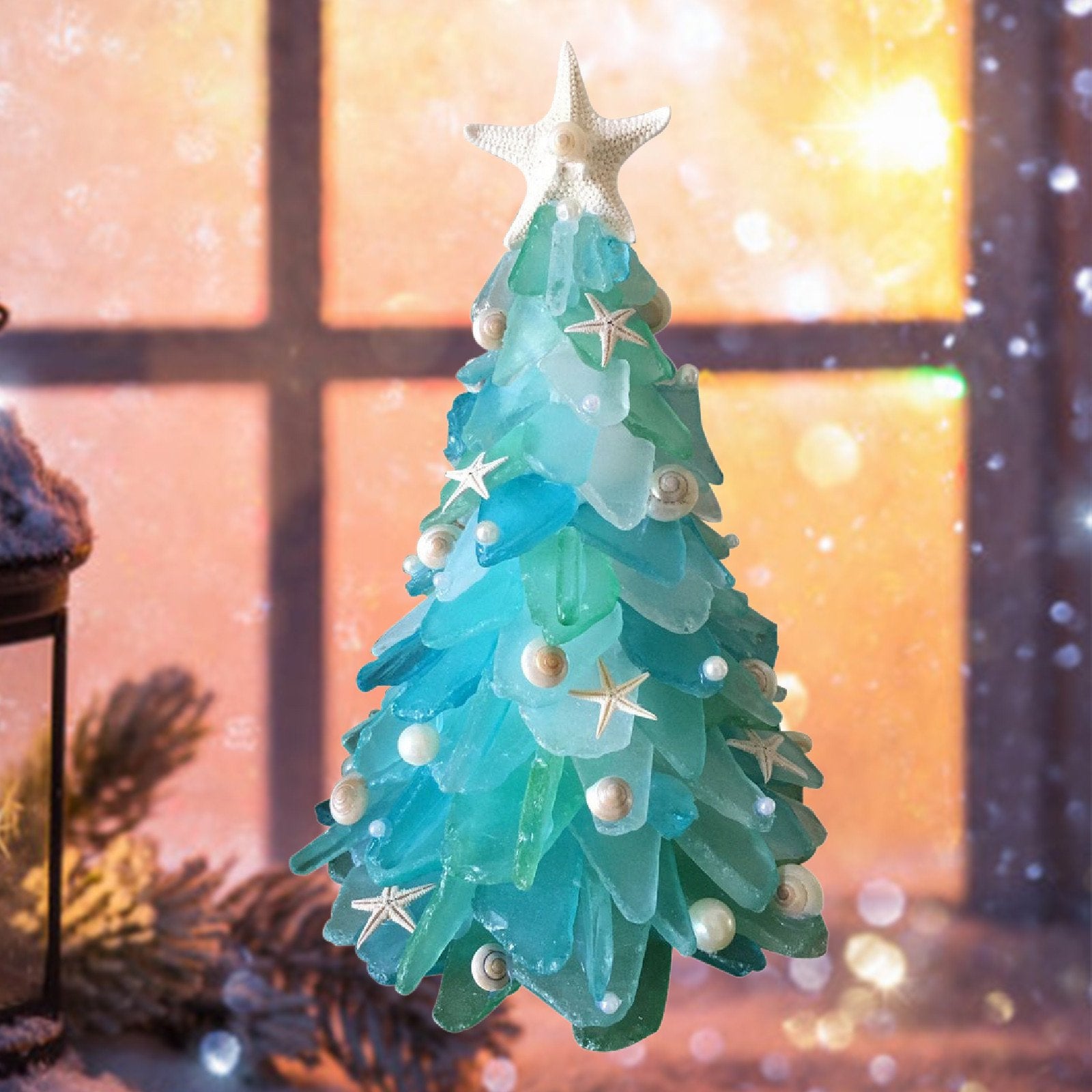 CHRISTMAS SEA GLASS TREE