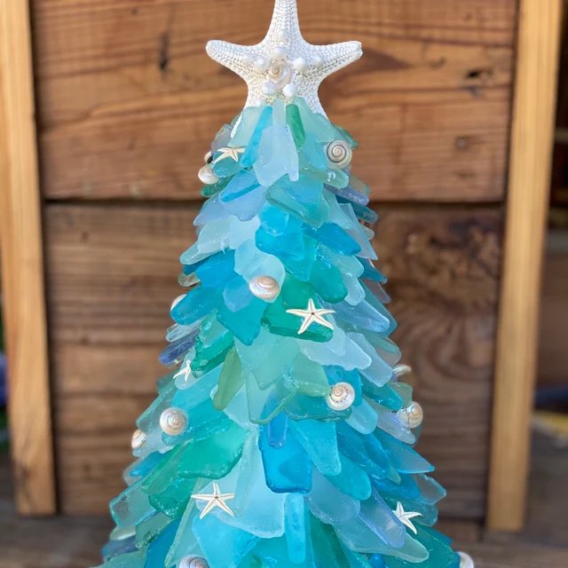 CHRISTMAS SEA GLASS TREE