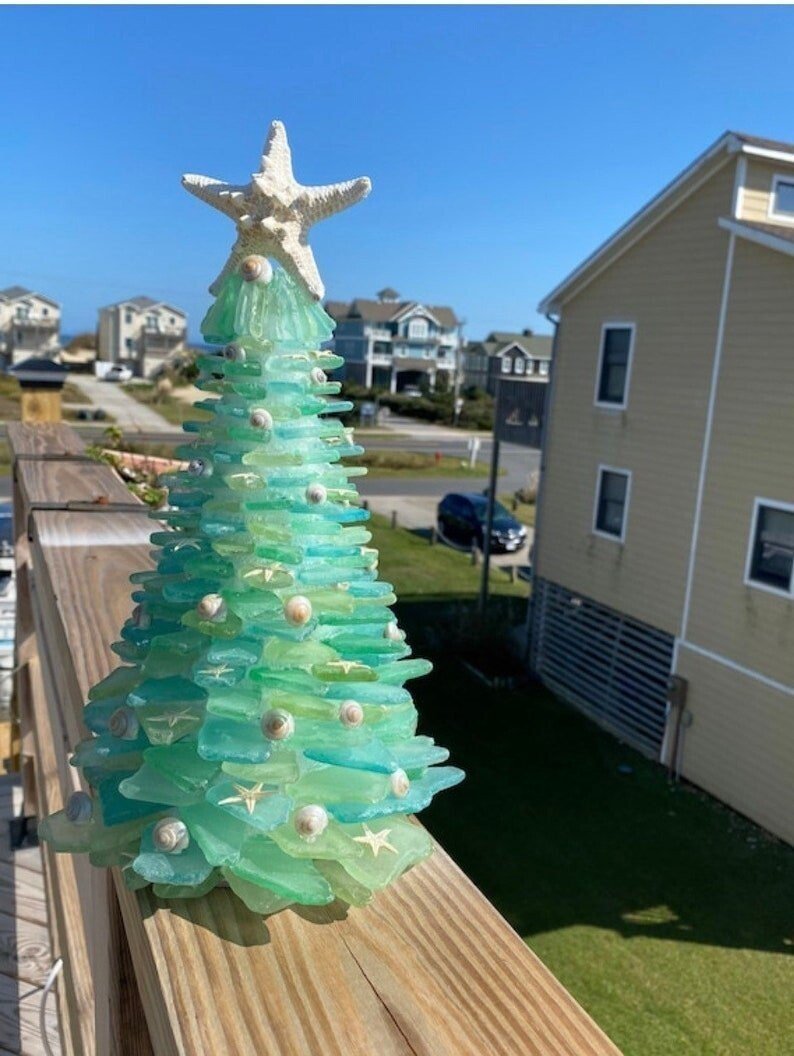 CHRISTMAS SEA GLASS TREE