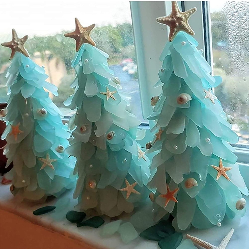 CHRISTMAS SEA GLASS TREE