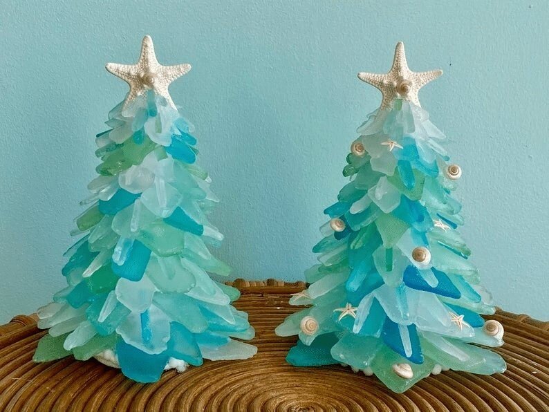 CHRISTMAS SEA GLASS TREE