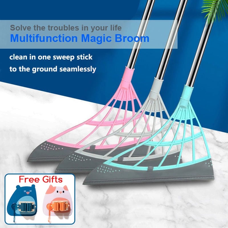 Christmas-Hot Sale 50% OFF-Squeeze Silicone Broom Sweeping Water and Pet Hair