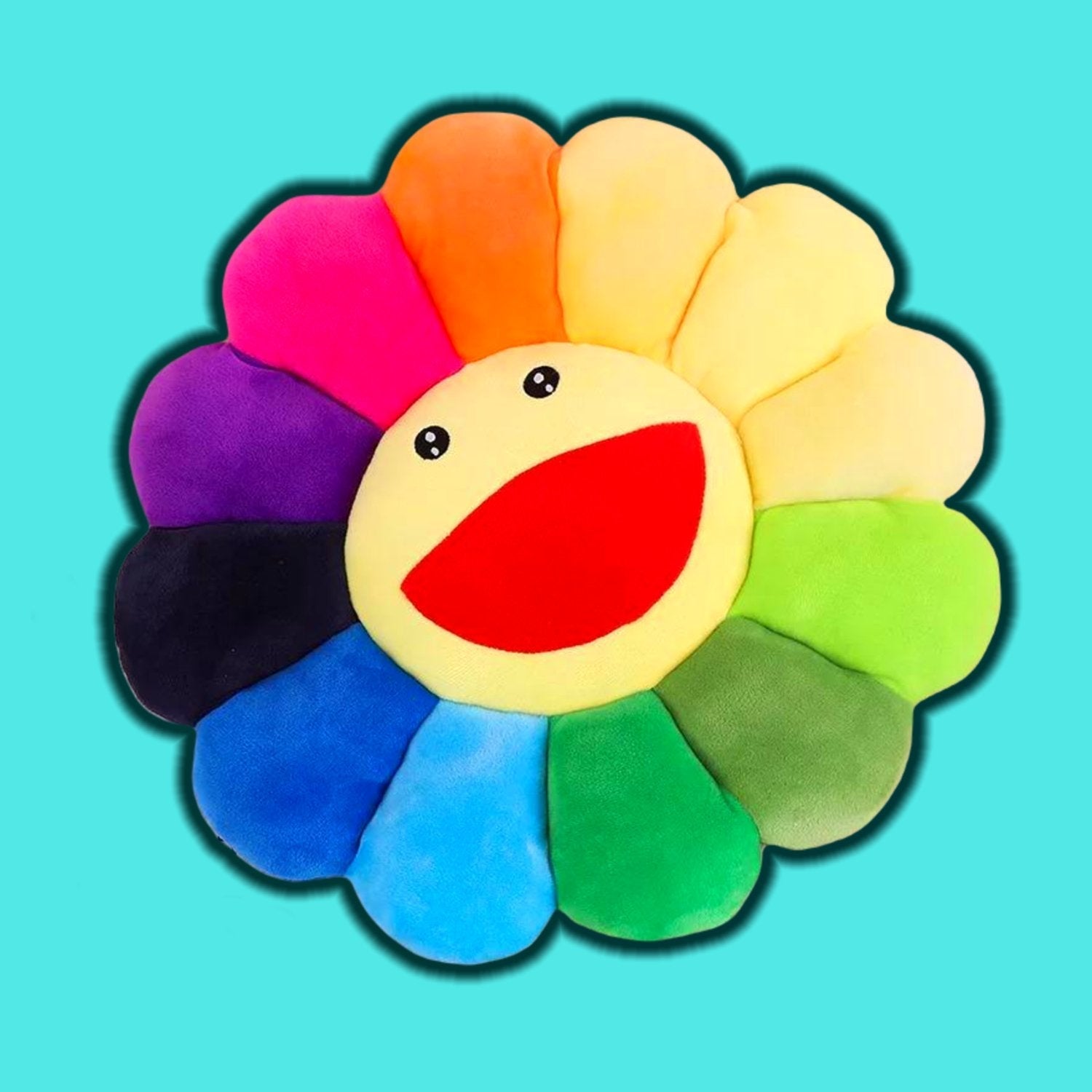 Colorful Sunflower Plush Pillow