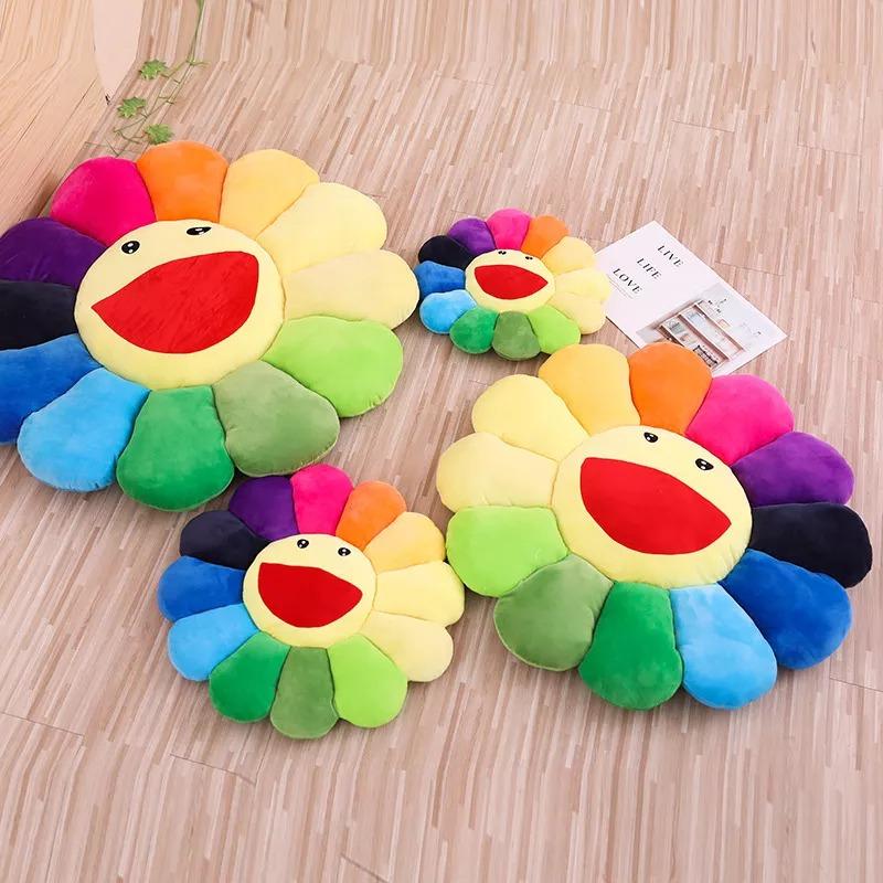 Colorful Sunflower Plush Pillow