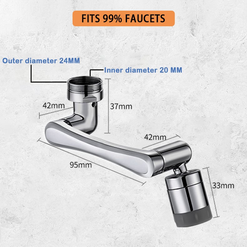 Confronty Rotating 1080° robotic arm faucet (universal model)