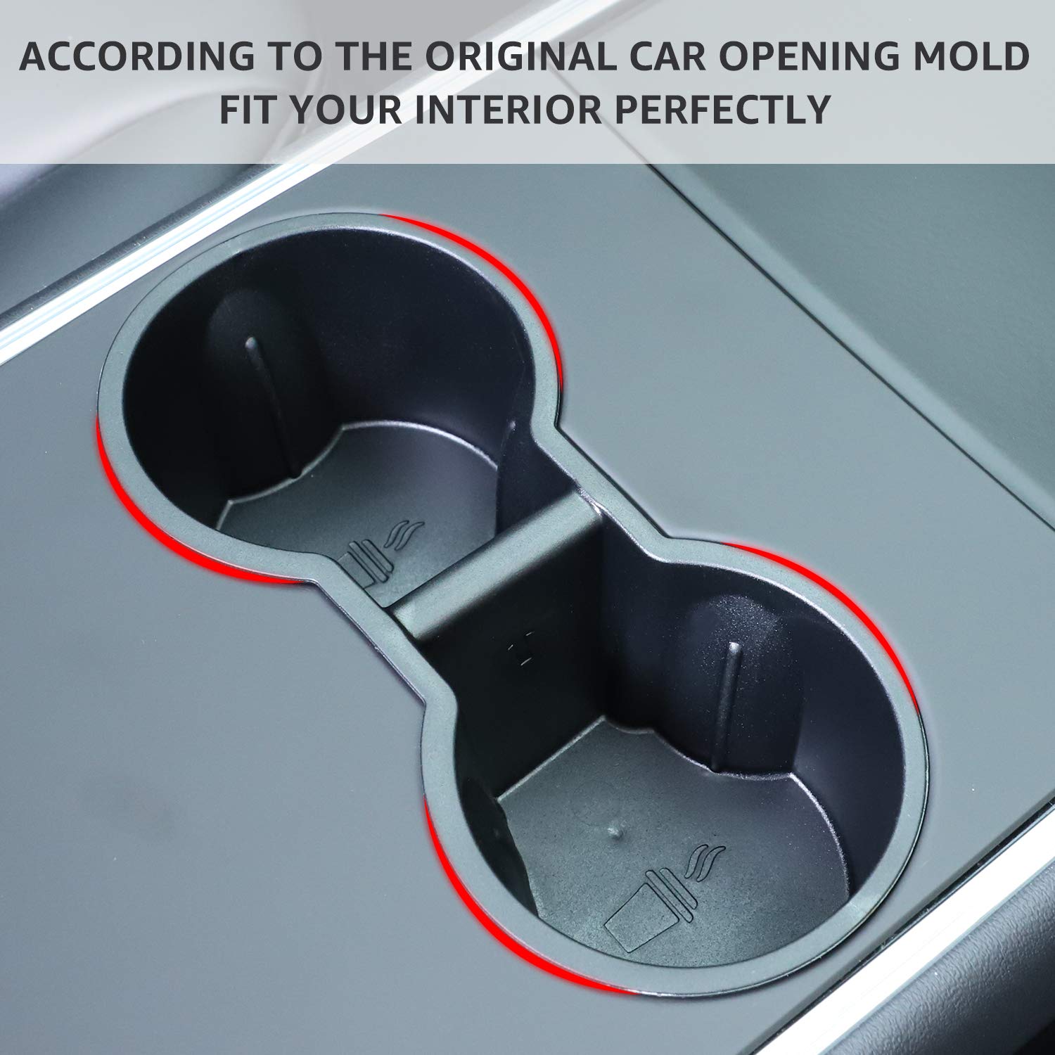 Cup Holder Insert for 2022 2021 Model 3 & Model Y