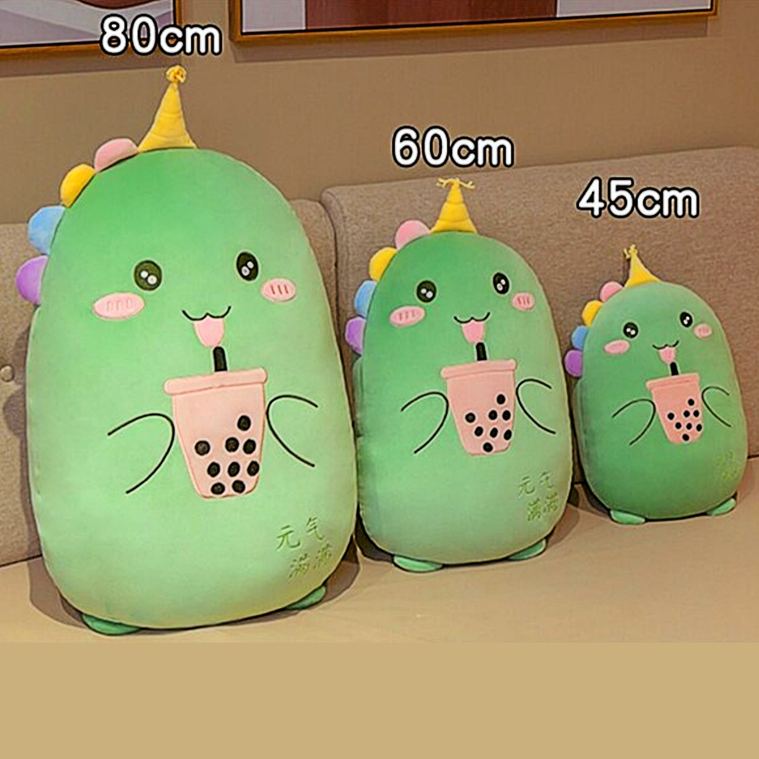 Cute Boba Dinosaur Hand Warmer Pillow