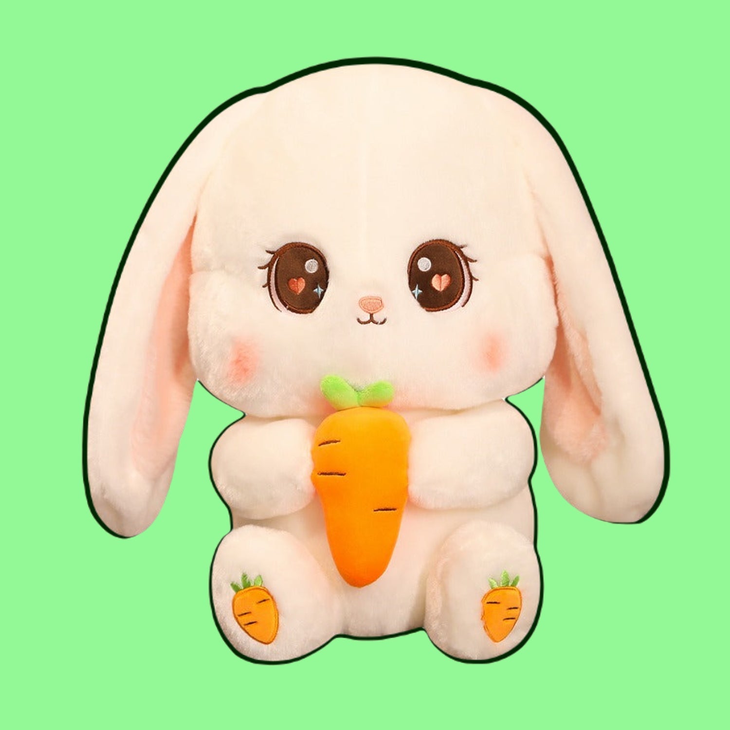 Cute Bunny Holding a Carrot Plush Toys