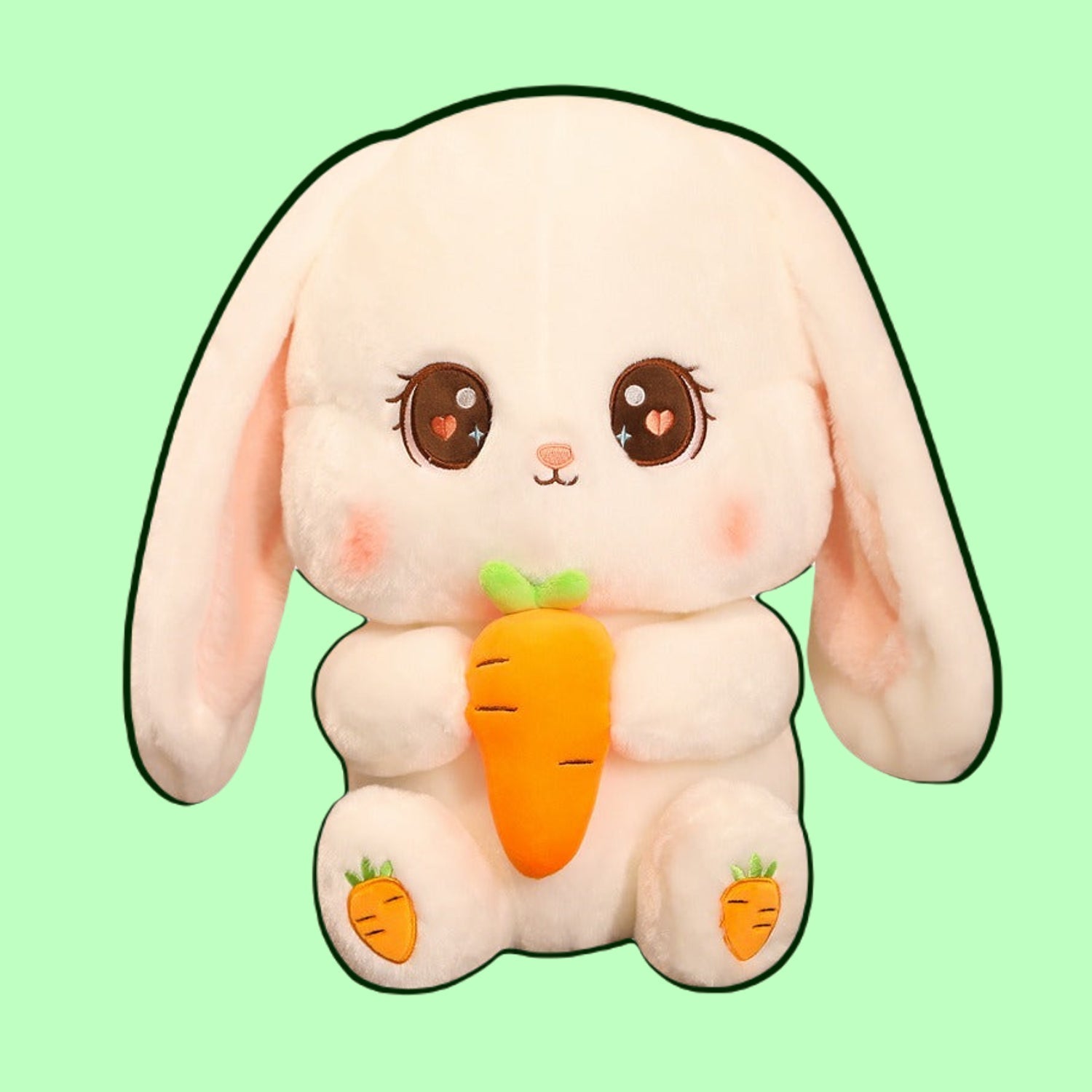 Cute Bunny Holding a Carrot Plush Toys