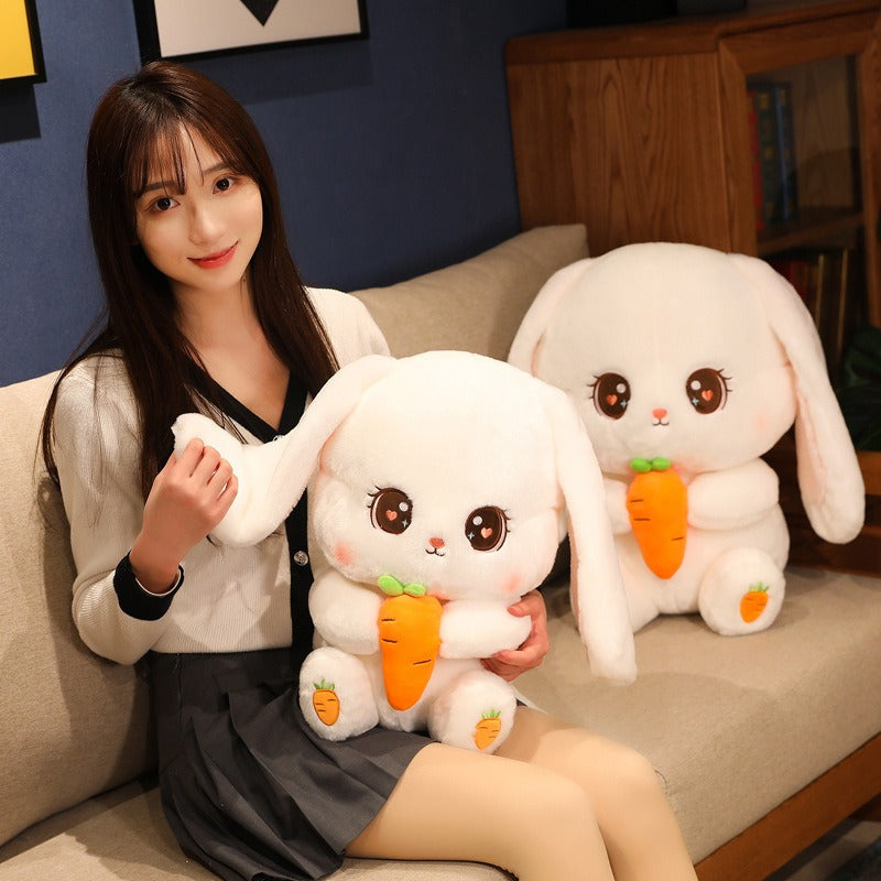 Cute Bunny Holding a Carrot Plush Toys