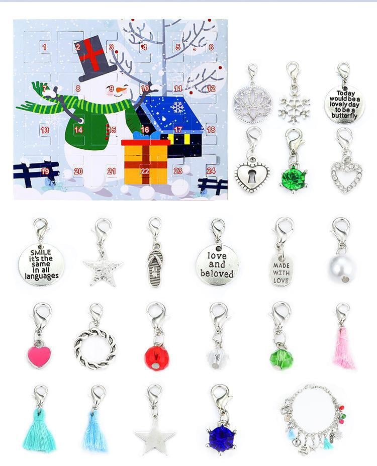 DIY Christmas Advent Calendar Bracelets Set