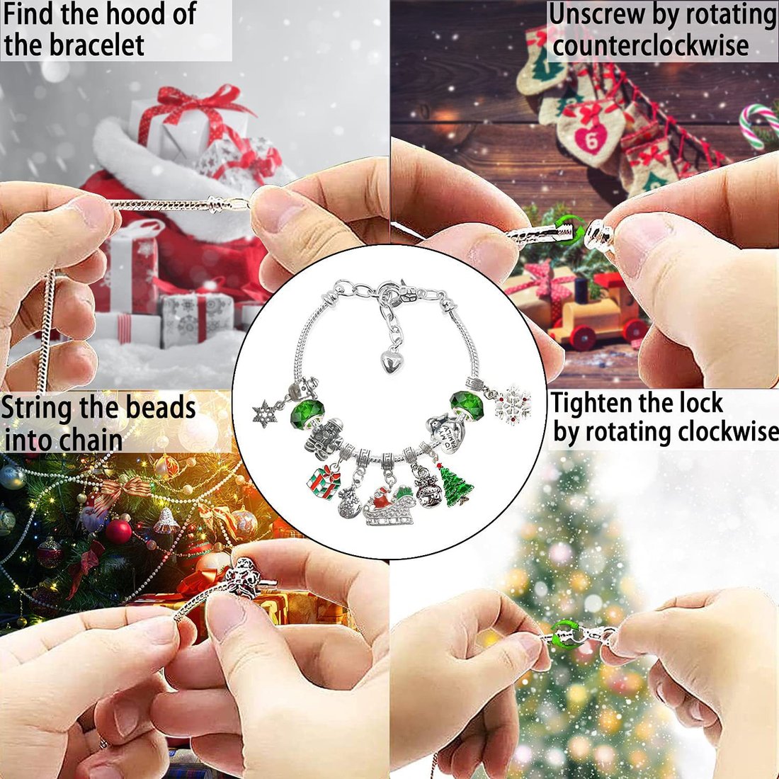 DIY Christmas Advent Calendar Bracelets Set