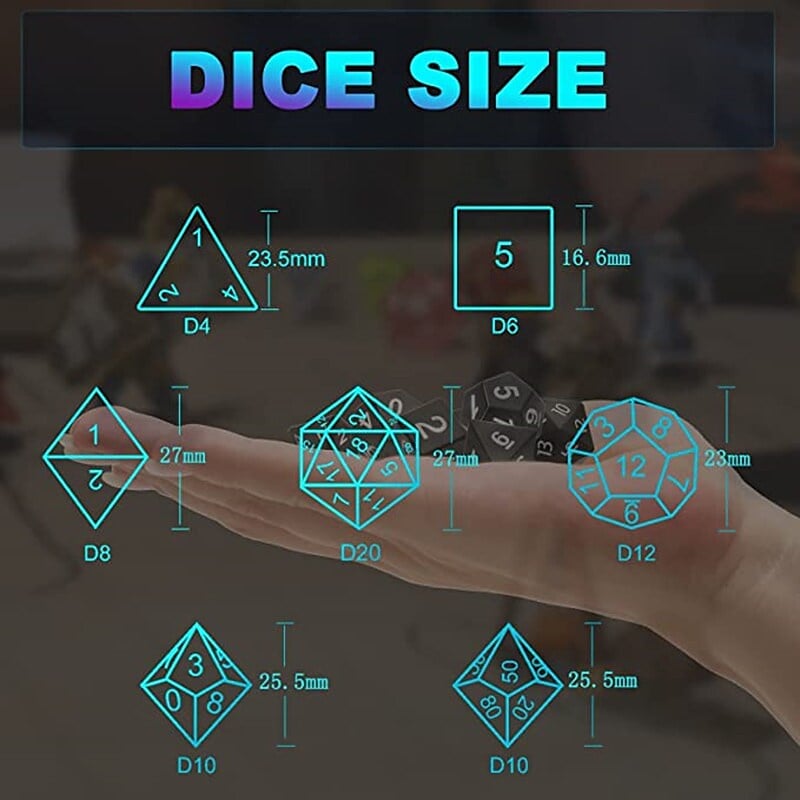 DND Dice Rechargeable with Charging Box (7 PCS)