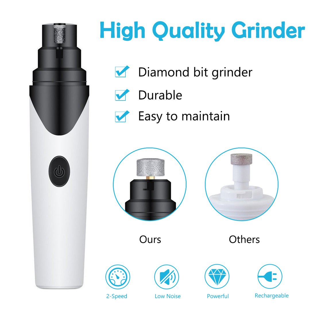 Dog Nail Trimmer – Electric Nail Grinder For Dogs – Soft Pet Paws