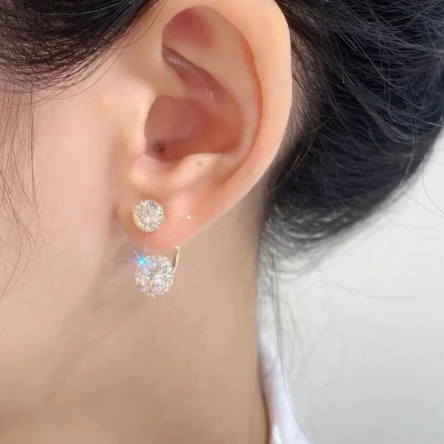 Double Ended Zirconia Studded Earrings