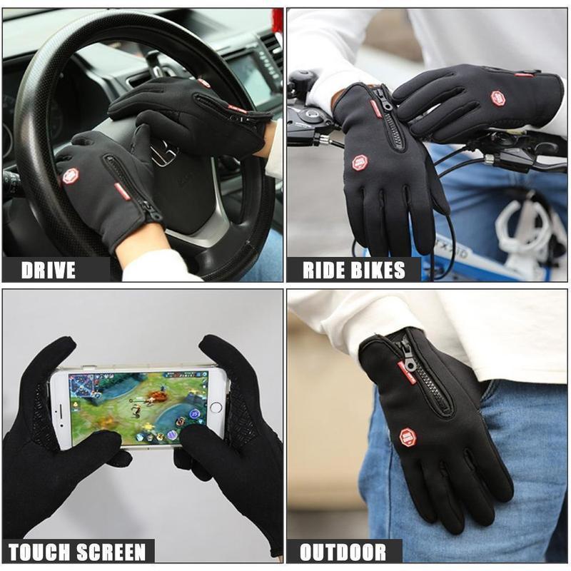 Dozpe Unisex Warm Thermal Gloves Cycling Running Driving Gloves