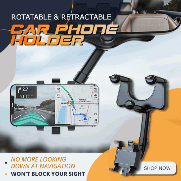 Drivecarjoy Rotatable and Retractable Car Phone Holder