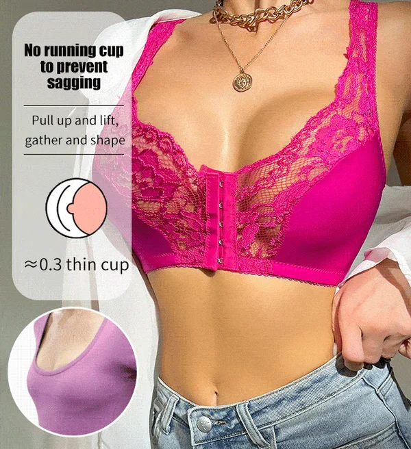 (Early Christmas Sale- 48% OFF)French lace front button bra