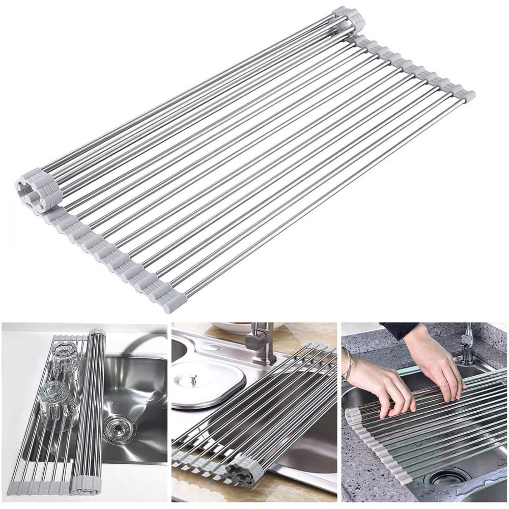 (Early Christmas Sale) Portable Stainless Steel Rolling Rack