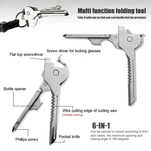 (Early Christmas Sale- SAVE 48% OFF) 6-in-1 Multi-Functional Keychain Multi-tool