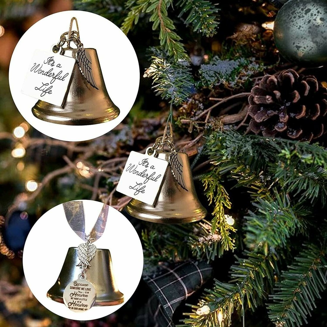 EARLY CHRISTMAS SALE-49% OFF - Christmas Ornaments Angel Wings Bell