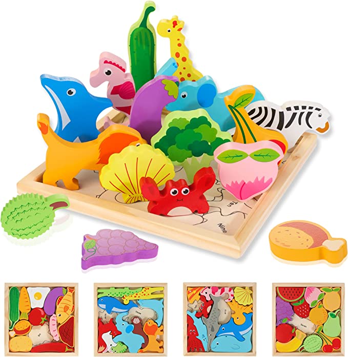 (EARLY CHRISTMAS SALE-49% OFF) Wooden Toy Dinosaur puzzles-Organic wooden toys