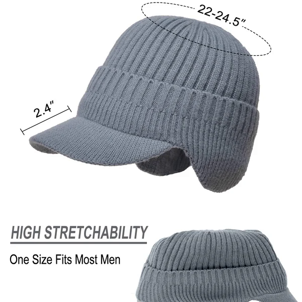 ELASTIC WARM EAR PROTECTION KNITTED HAT