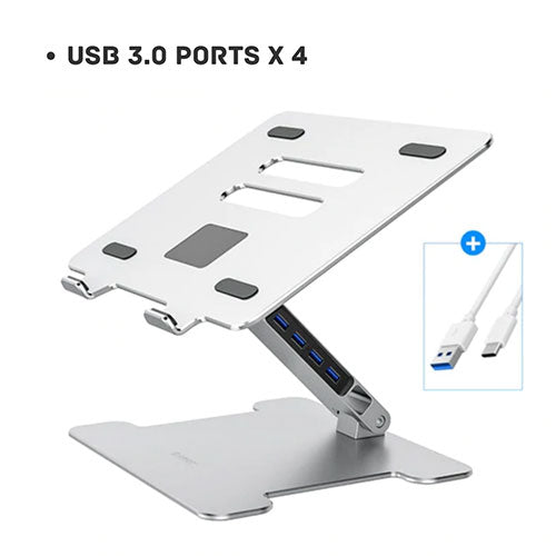 ErgoRaise™ - Laptop / Tablet Stand w USB 3.0 Port HUB