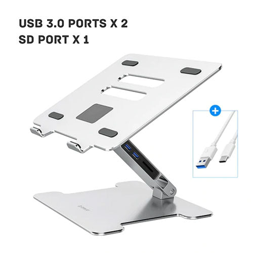 ErgoRaise™ - Laptop / Tablet Stand w USB 3.0 Port HUB