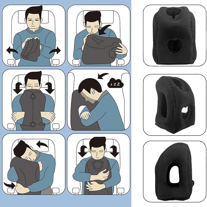 EZSleep™ Inflatable Pillow by O&H (Includes FREE Carrying Case!)