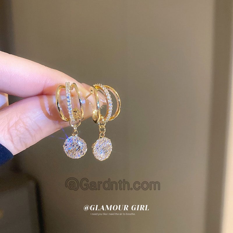 Fashion Diamond Crown Earrings