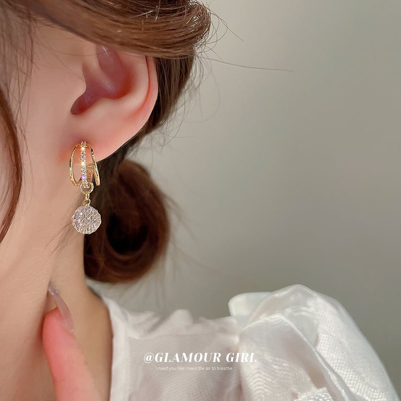 Fashion Diamond Crown Earrings